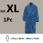 Unisex Extra Warm Coral Fleece Bathrobe Mens and Women Adult Robes for Your Bathroom Bath Towel Bedroom Shawl Collar Robes, Valentines gift for lovers