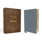 Nasb, Thinline Bible, Large Print, Genuine Leather, Buffalo, Blue, Red Letter Edition, 1995 Text, Comfort Print - Leather
