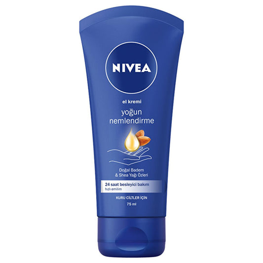 NIVEA Moisturizing Hand Cream with Natural Almond Oil and Shea Butter - Long-lasting Hydration for Dry Hands