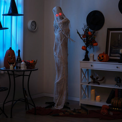 6FT Halloween Animated Standing Mummy with LED Red Glowing Eyes