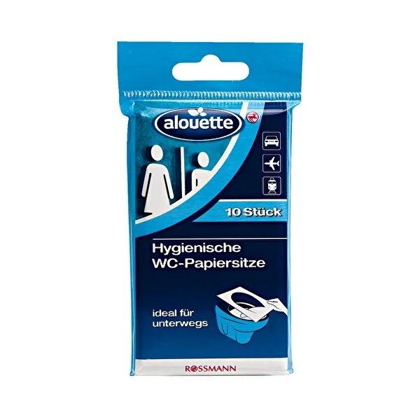 Alouette Travel Toilet Seat Covers - Water Soluble, Disposable, Portable for Public Toilet Hygiene - Pack of 10