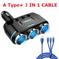 12V-24V Car splitter Cigarette Lighter Socket Plug Dual USB Charger Adapter