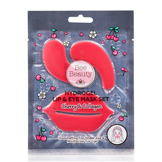 Bee Beauty Hydrogel Lip and Eye Mask Set - Moisturizing, Nourishing and Brightening Skincare
