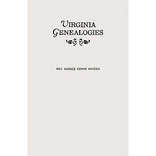 Virginia Genealogies - Paperback