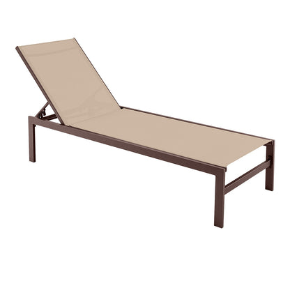 6-Position Chaise Lounge Chairs with Rustproof Aluminium Frame
