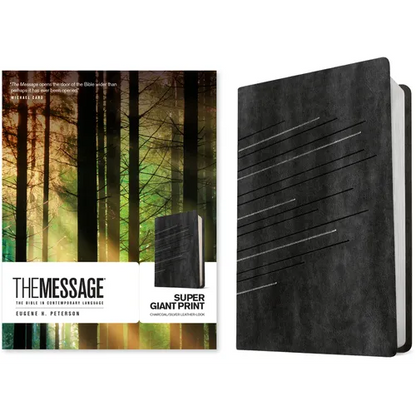 The Message Super Giant Print (Leather-Look, Charcoal/Silver) - Imitation Leather