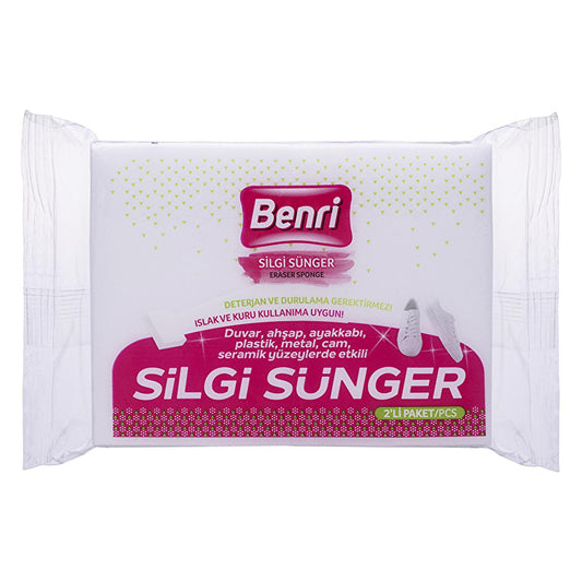 Benri High Absorbency Cleaning Sponge - Soft, Multi-Purpose, and Effective Stain Remover for Kitchen and Bathroom