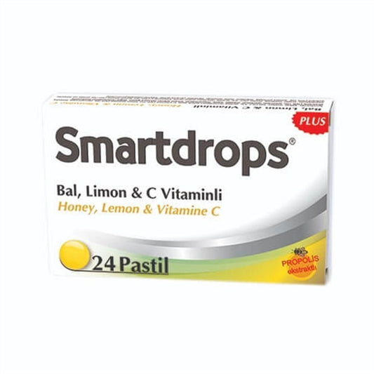 Smartdrops Propolis, Zinc, and Lemon Dietary Supplement Lozenges for Natural Immune Support