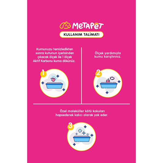 Metapet Natural Cat Litter Odor Absorber with Activated Carbon - 420g