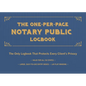 The One-Per-Page Notary Public Logbook: The Only Logbook That Protects Every Client's Privacy - Paperback