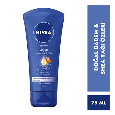 NIVEA Moisturizing Hand Cream with Natural Almond Oil and Shea Butter - Long-lasting Hydration for Dry Hands