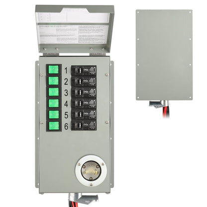 Refurbished - 120V 30A 6-Circuit Non-Automatic Transfer Switch