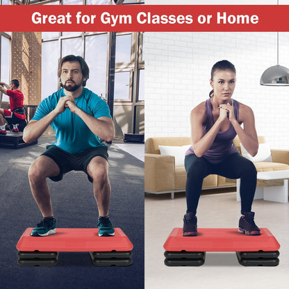29 Inch Adjustable Workout Fitness Aerobic Stepper Exercise Platform