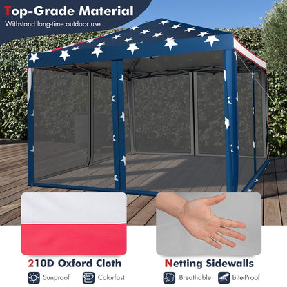 10 FT x 10 FT Pop-Up Canopy Tent Easy Setup Instant Folding Shelter with Mesh Netting