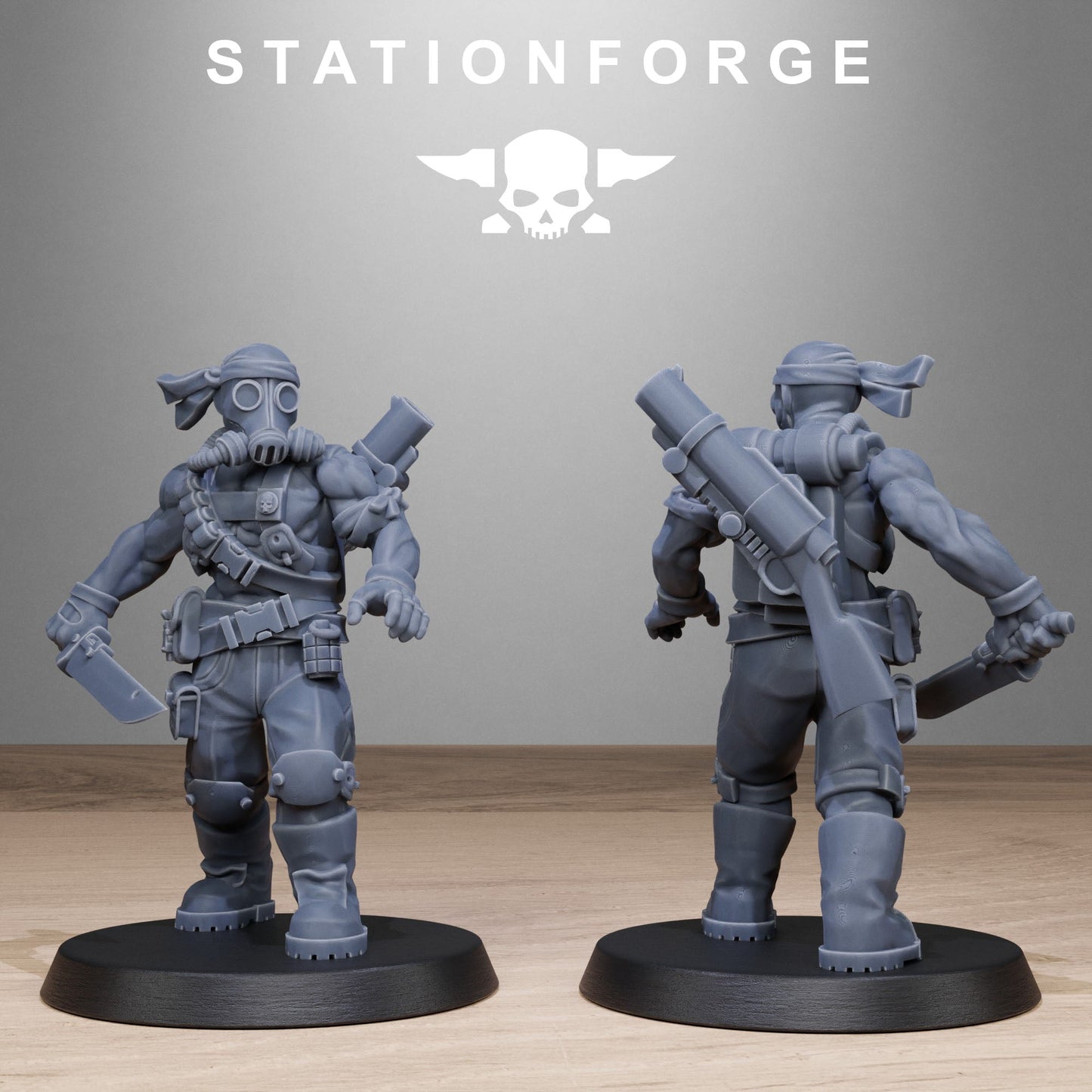 3D Printed GrimGuard Jungle Fighters by StationForge Miniatures