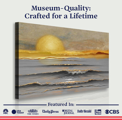 Golden Horizon Calm Wall Art