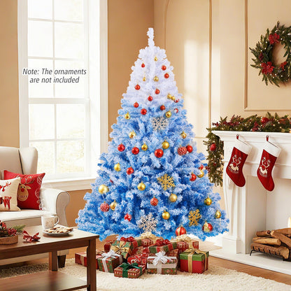 5/6/7/8 FT Artificial Christmas Tree with Warm White LED Lights and 8 Modes