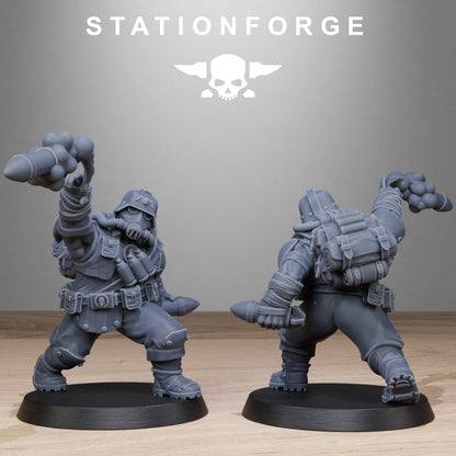 3D Printed GrimGuard Jungle Fighter Mutants x10 by StationForge Miniatures