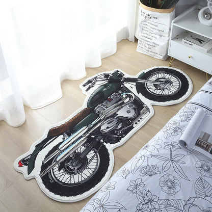 Original Design Retro Motorcycle Carpet