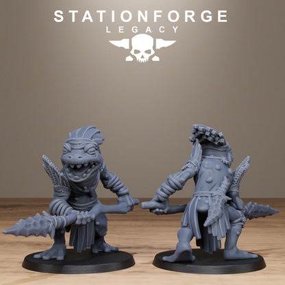 3D Printed Bogkin Spearmen by StationForge Miniatures