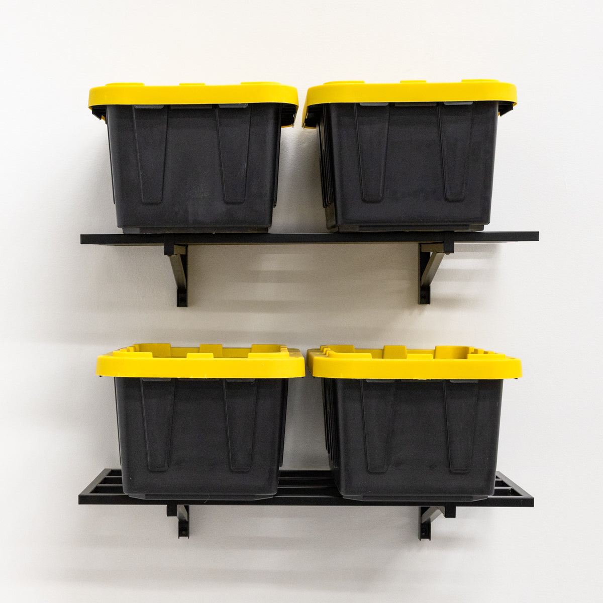 1' x 2' Bristol Garage Wall Mount Shelves | 2 Pack | Black