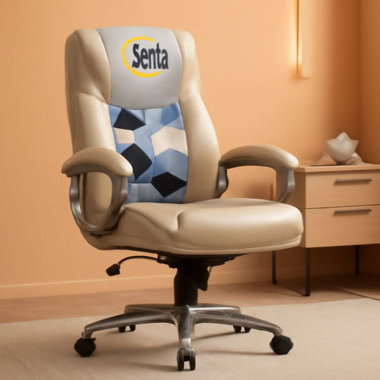 Executive Office Chair With AIR Lumbar Support Cream White
