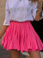 Elastic Waist Ruffled Hem Skirt