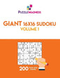 Giant 16x16 Sudoku: Volume 1: 200 Giant 16x16 Sudoku - Paperback