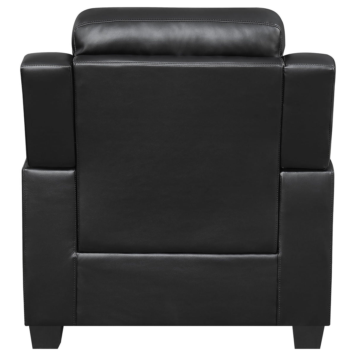 Finley Upholstered Padded Arm Tufted Accent Chair Black