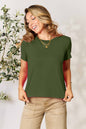 Relaxed Fit Rayon Crewneck Tee