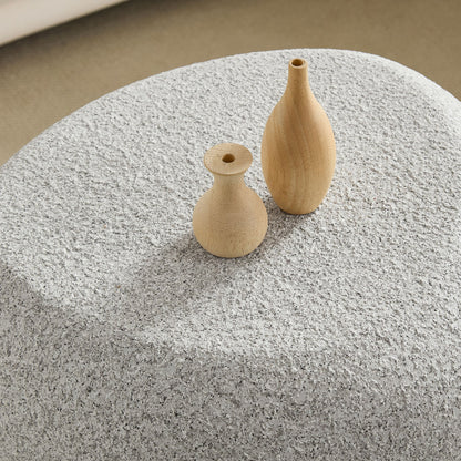 19.29 in Fiberglass Side Table, Scratch-Resistant, Waterproof, Living Room