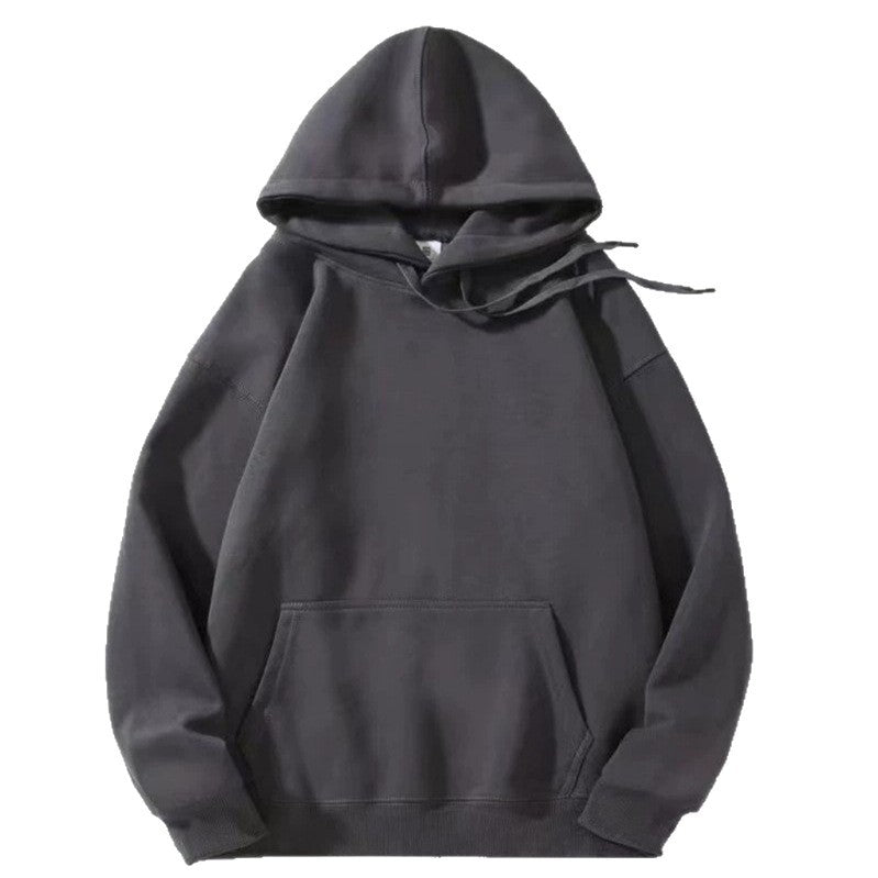 Loose-fitting Versatile Drawstring Casual Hooded Sweatshirt For Fall And Winter