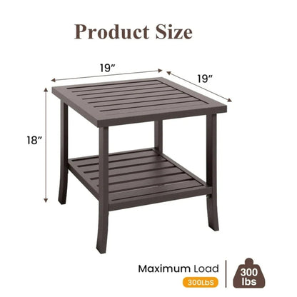Outdoor Patio Set Steel 8 Piece Seats 9 Khaki Gray