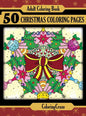Adult Coloring Book: 50 Christmas Coloring Pages - Hardcover