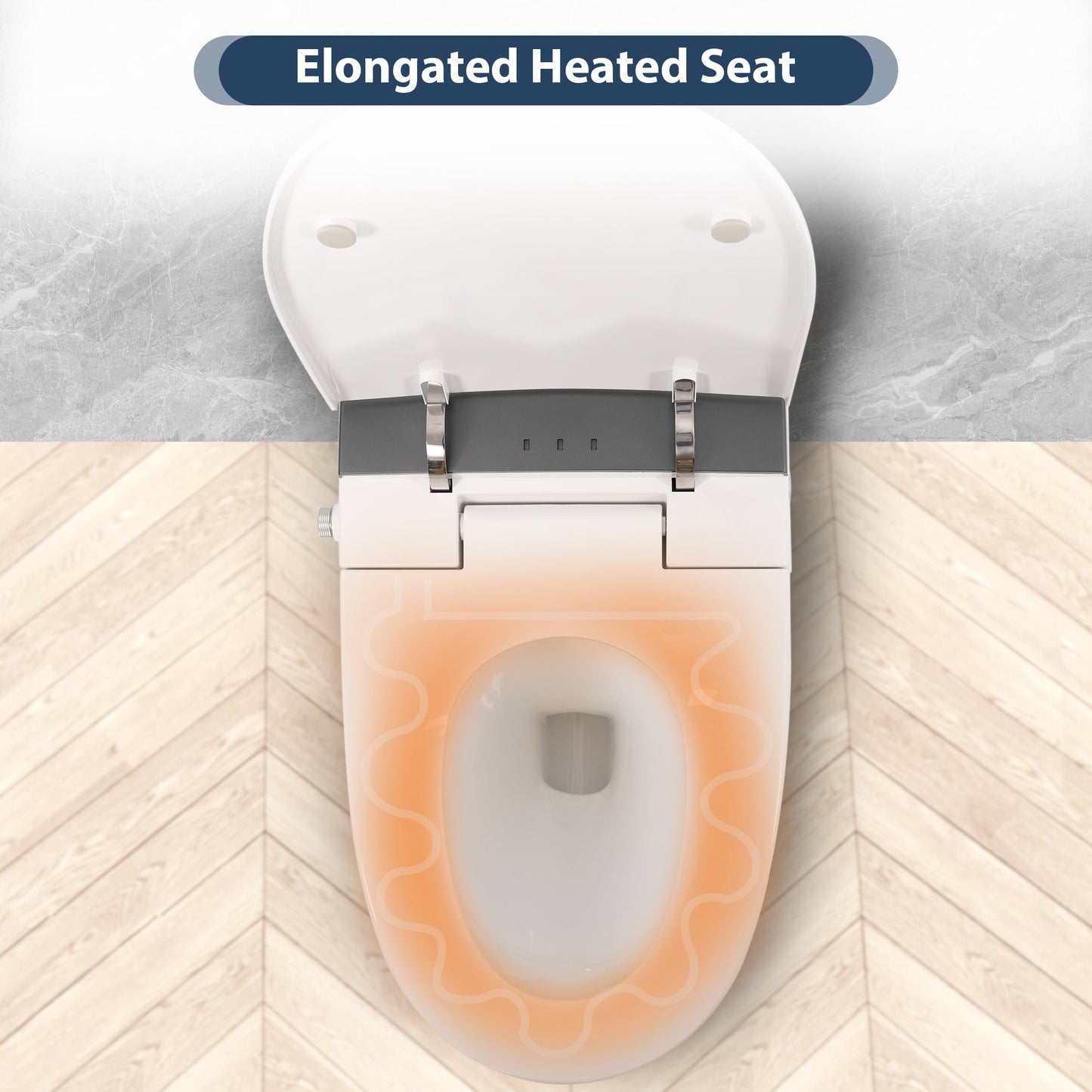Heated Seat Smart Toilet, One Piece Toilet, Automatic Flush Tankless Toilet w...