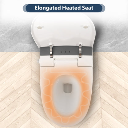 Heated Seat Smart Toilet, One Piece Toilet, Automatic Flush Tankless Toilet w...