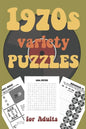 1970s Variety Puzzles for Adults: Travel Sized Word and Number Puzzles with Answers in Large Print - Paperback