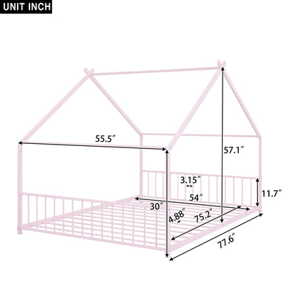 Metal House Bed