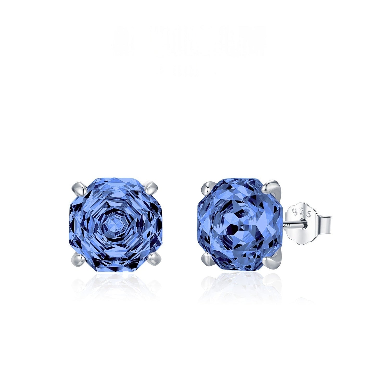 Basic Rose-cut Sparkling Diamond Stud Earrings Unisex Accessory