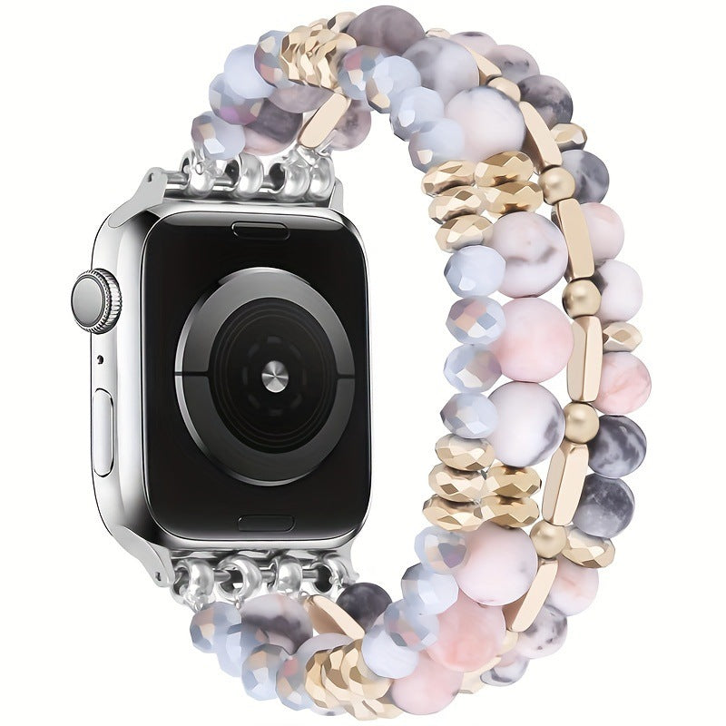 Bohemian Natural Stone Beaded Band For Watch Series Replacement Strap For IWatch Women Men