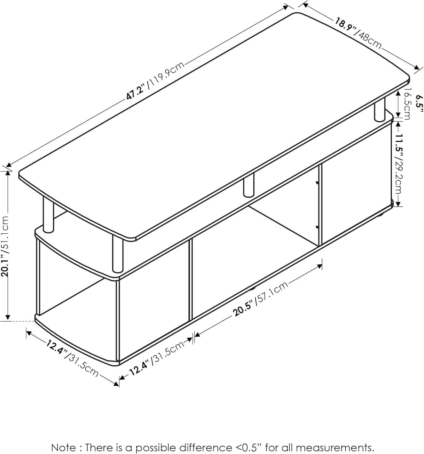 TV Stand For 50 Inch TVs Amber Pine Black Rustic Modern