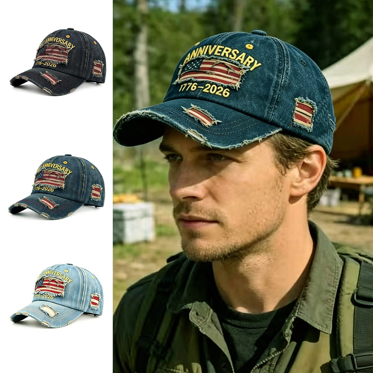Sun-protective Shade-providing Denim Hat