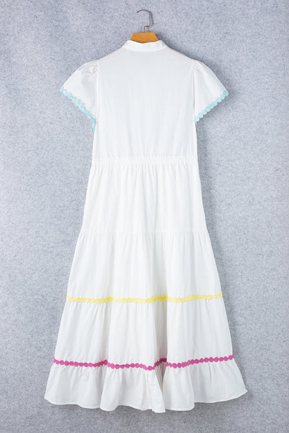 Back-to-School Crisp Button-Up Mini Dress