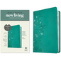 NLT Thinline Center-Column Reference Bible, Filament Enabled (Leatherlike, Peony Rich Teal, Red Letter) - Imitation Leather