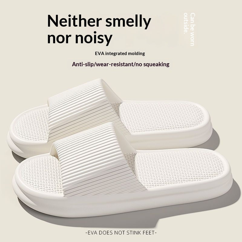 Minimalist Home-use Bathroom Slippers With A Plush Cushioned Feel For Men