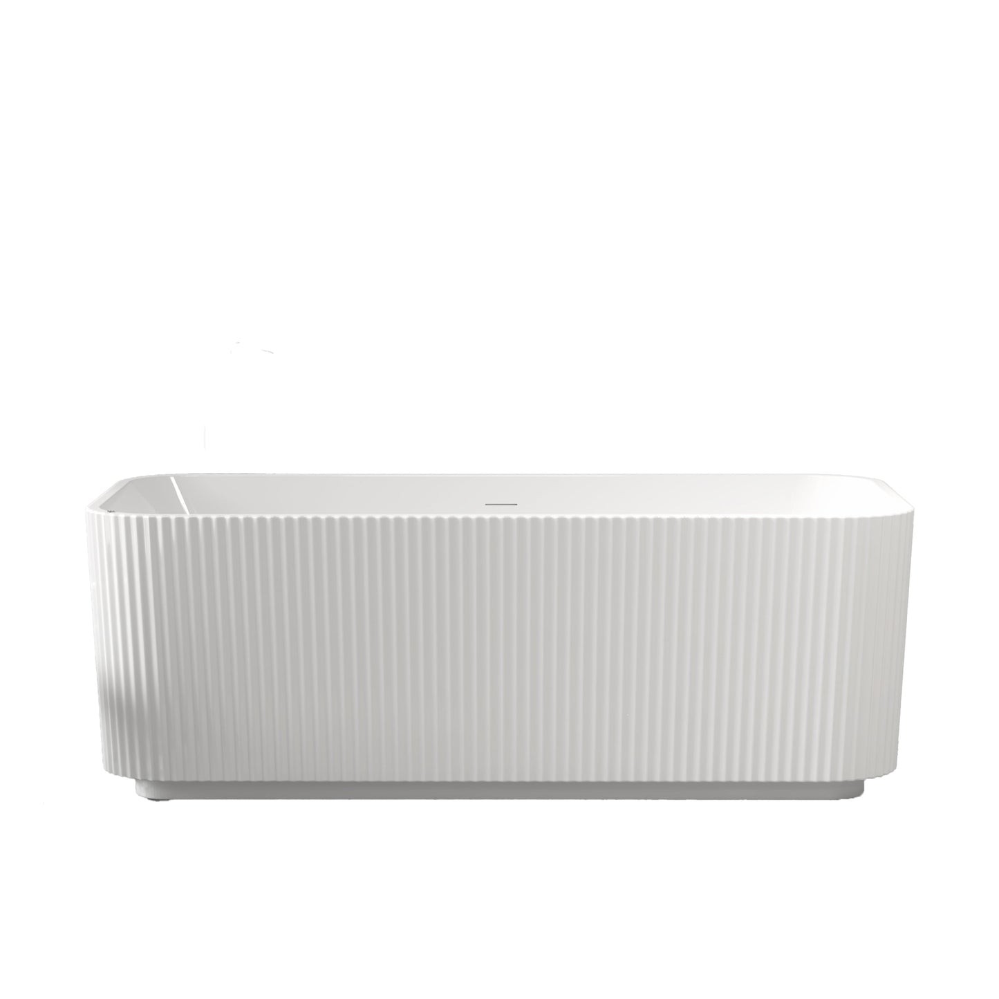 67' Rectangle Acrylic Whirlpool Bathtub Freestanding Soaker Tub Chrome Drain cUPC