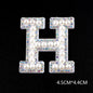 Pearl Rhinestone Cloth Sticker-Letter A-White-2 Pack