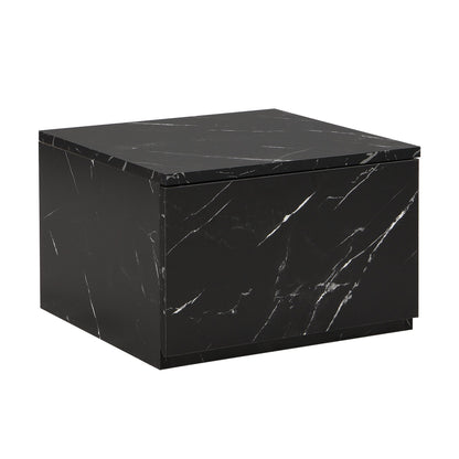 TV Stand Faux Marble Walnut Particle Board 4-Drawer Fits 88 In TV 78.7 In