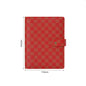 Makaron Loose-leaf Leather Cover Plaid Notebook