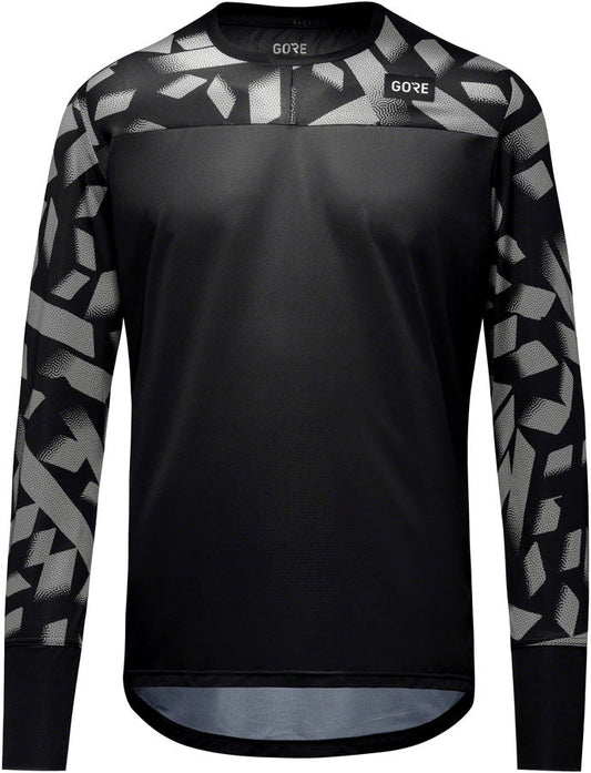 Gorewear Trail KPR Daily Long Sleeve Jersey - Black/Lab Gray Men's Medium
